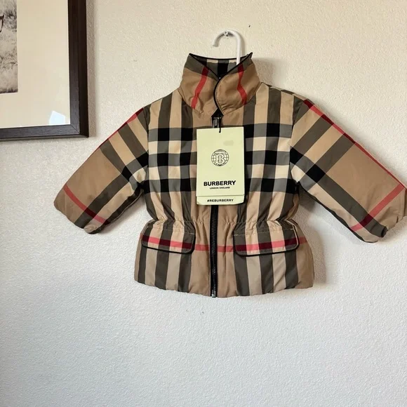 Burberry Kids' Check Puffer Jacket - Picture 3 of 13